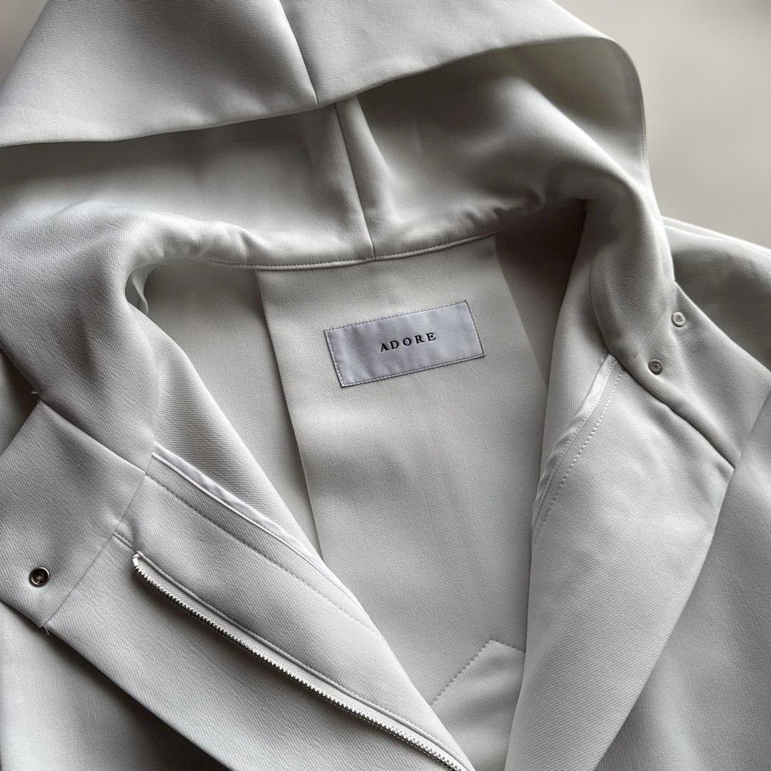 アドーア【ADORE】 トリプルクロスフードジレ ロングベスト