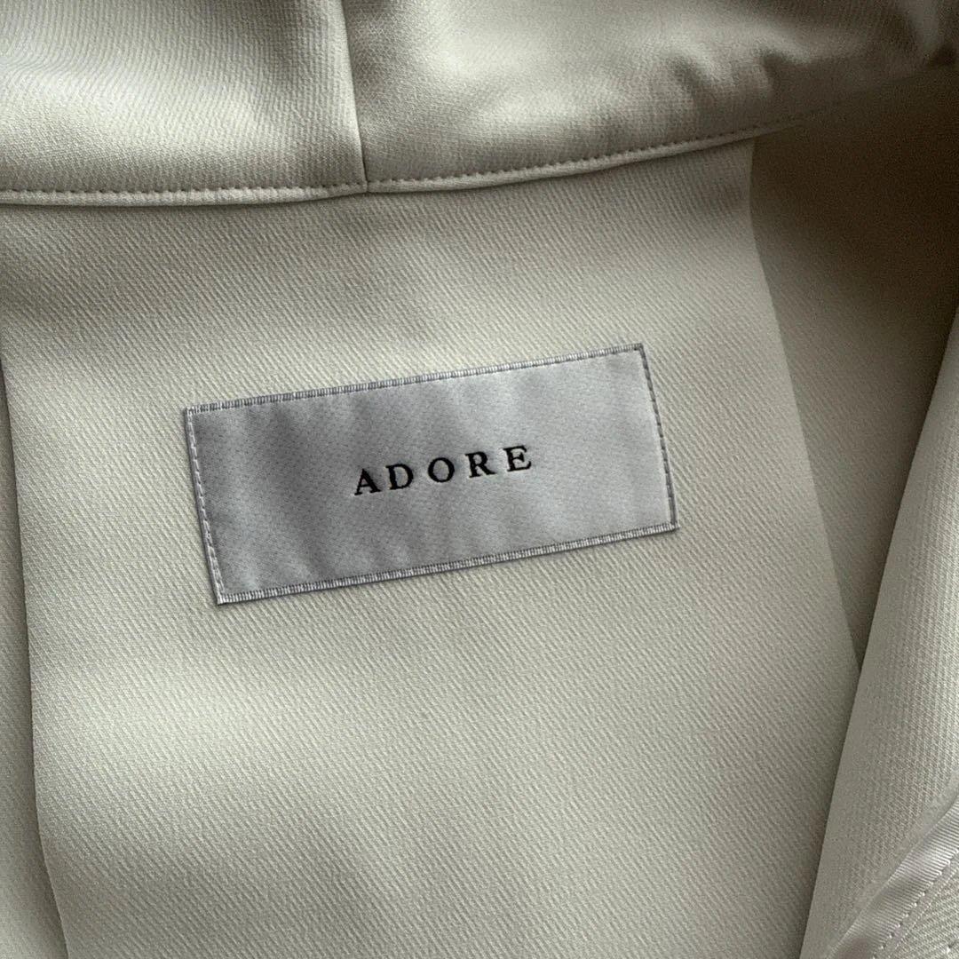 アドーア【ADORE】 トリプルクロスフードジレ ロングベスト