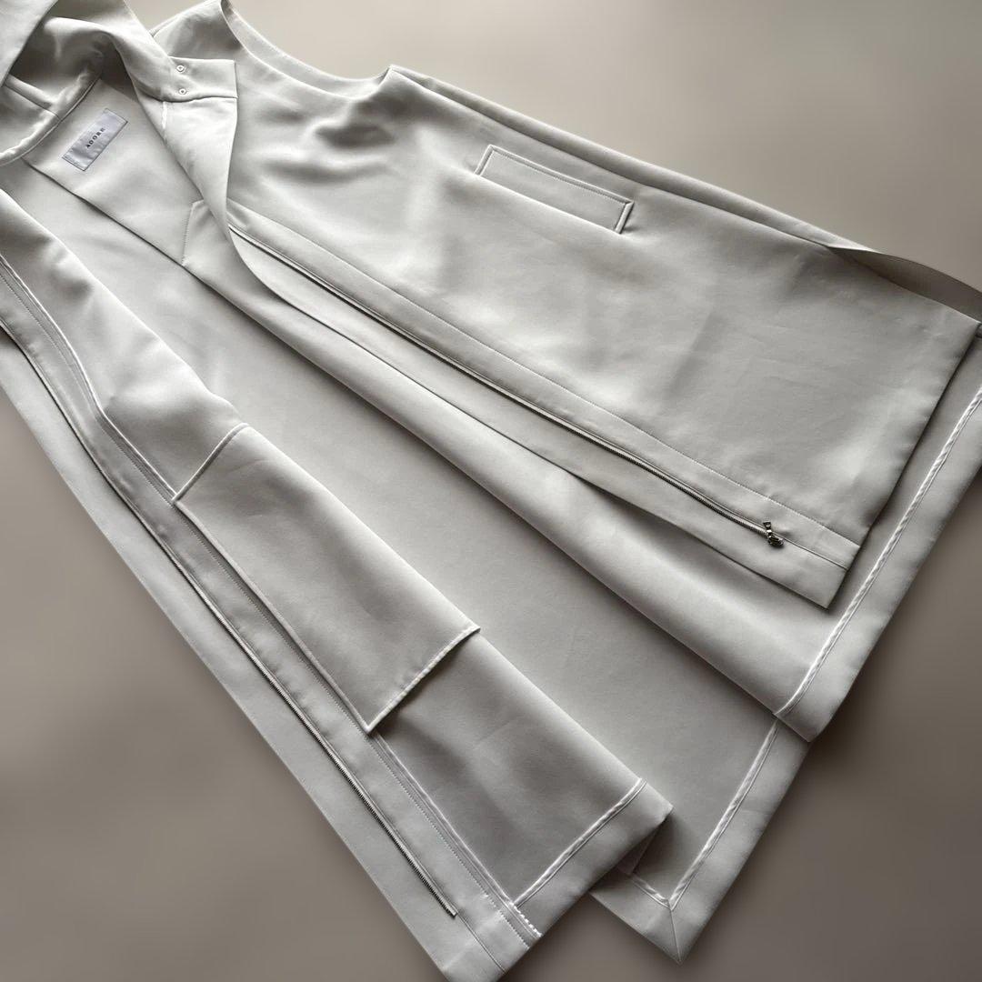 アドーア【ADORE】 トリプルクロスフードジレ ロングベスト