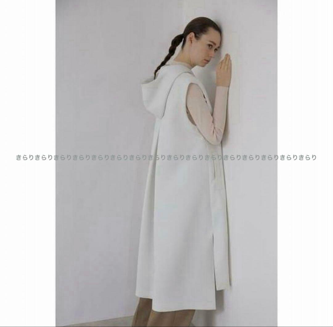 アドーア【ADORE】 トリプルクロスフードジレ ロングベスト