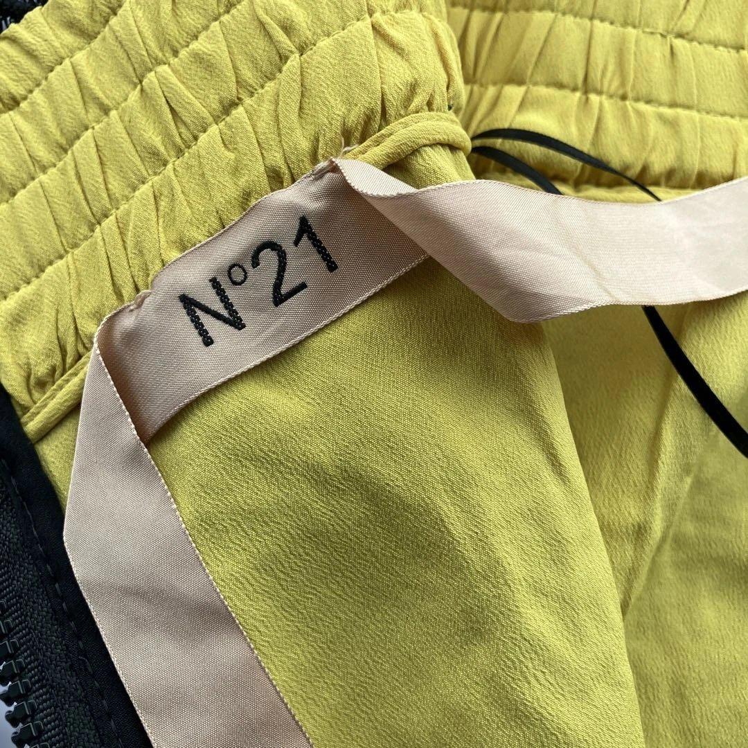 N°21 ヌメロヴェントゥーノ　フラワー総レースタイトスカート　イエロー