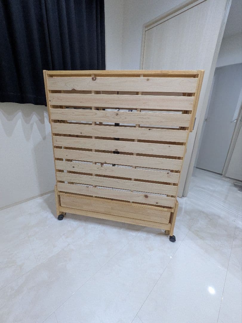 エムール　ひのき すのこベッド 折りたたみベッド ハイタイプ　日本製　シングル