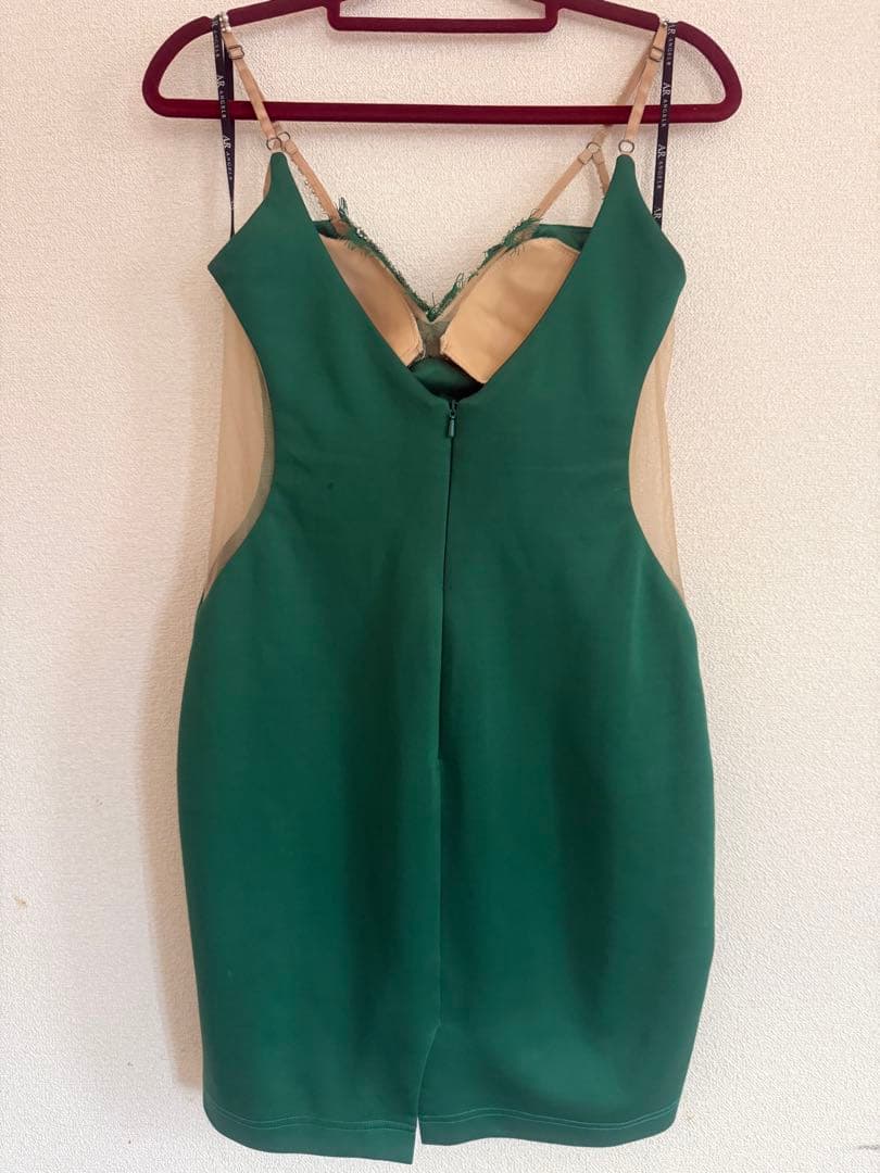 エンジェルアール グリーン ビーズ装飾 ドレス M