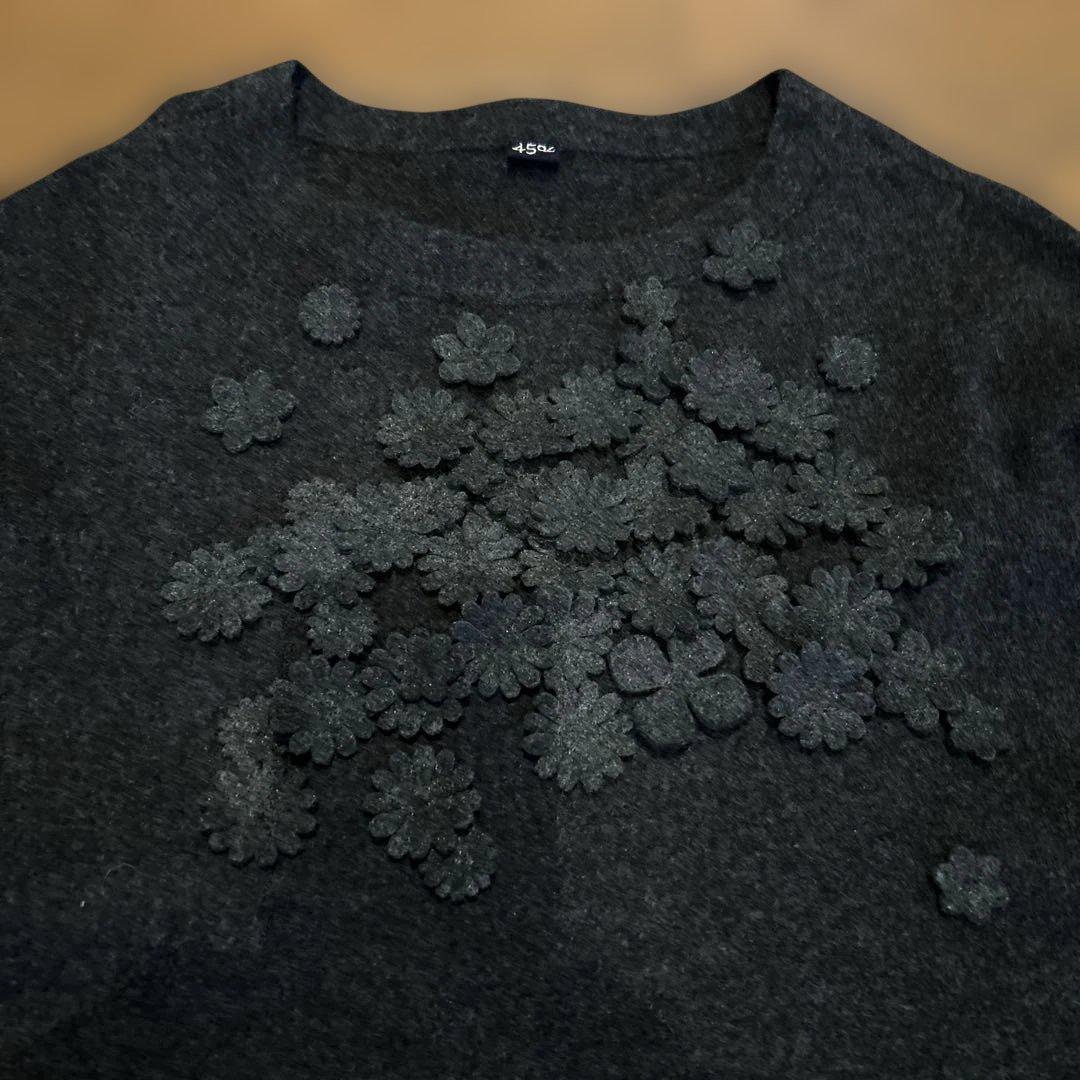 45Rフロートニットフラワードレス