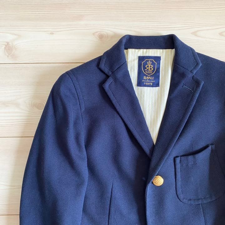 Deuxieme Classe 金ボタン ラッチニット チビ紺ブレ 38