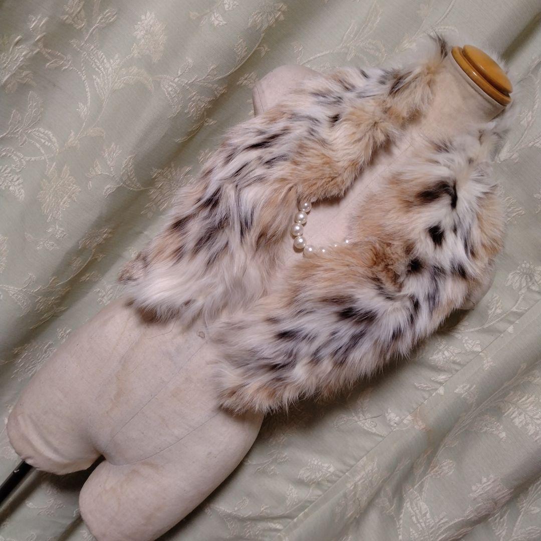 美品✩リンクス✩ファーマフラー✩柔らか✩ふわふわ✩付け襟に✩留め具無し