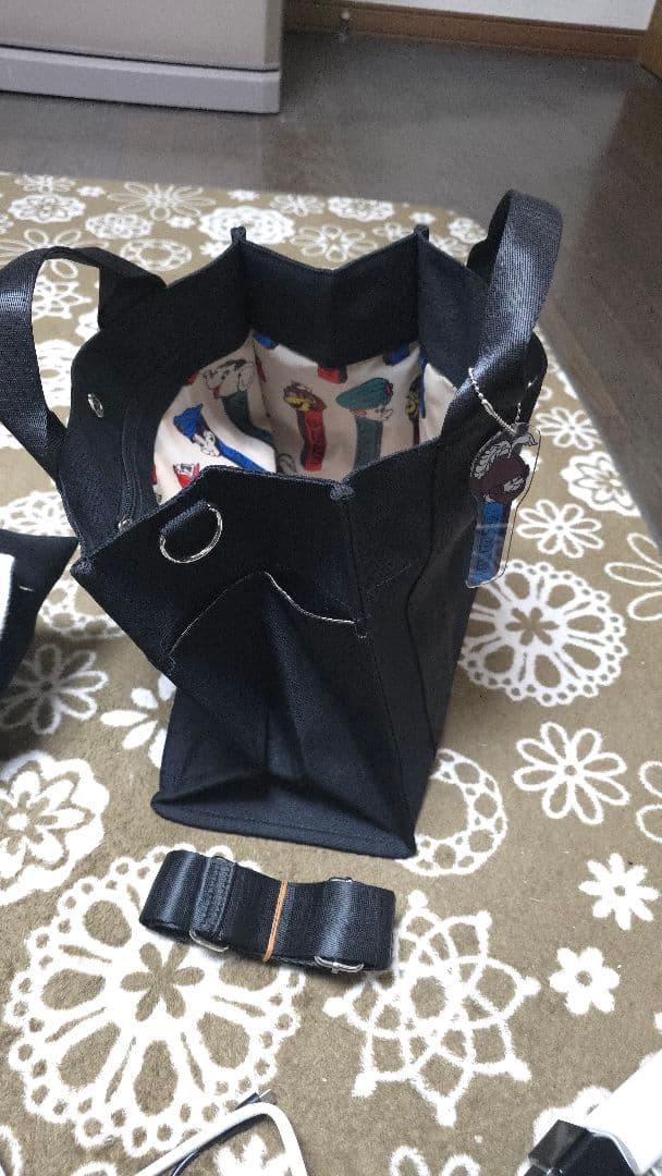 【27日迄出品】PES×ear トートバッグ 黒 キャンバス美品