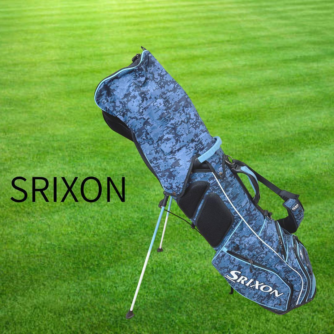 K433 SRIXON ブルー迷彩柄 スタンドキャディバッグ