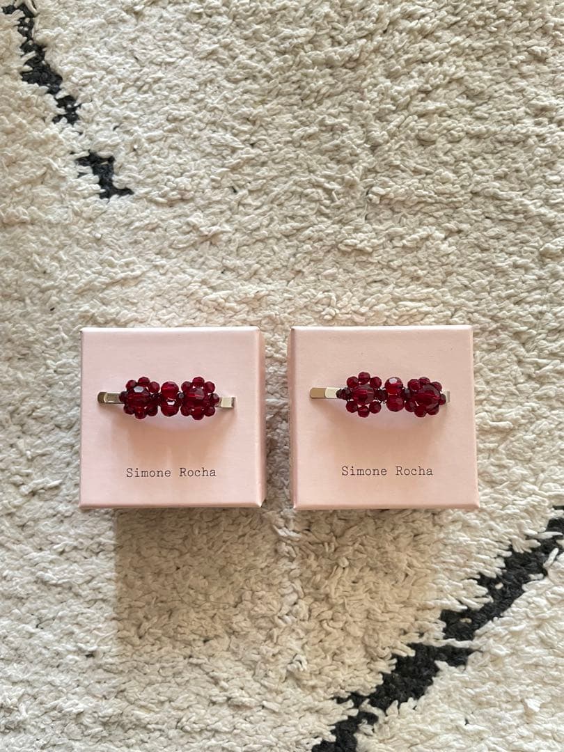 Simone Rocha シモーンロシャクリスタルヘアピン 2本セット　箱付き