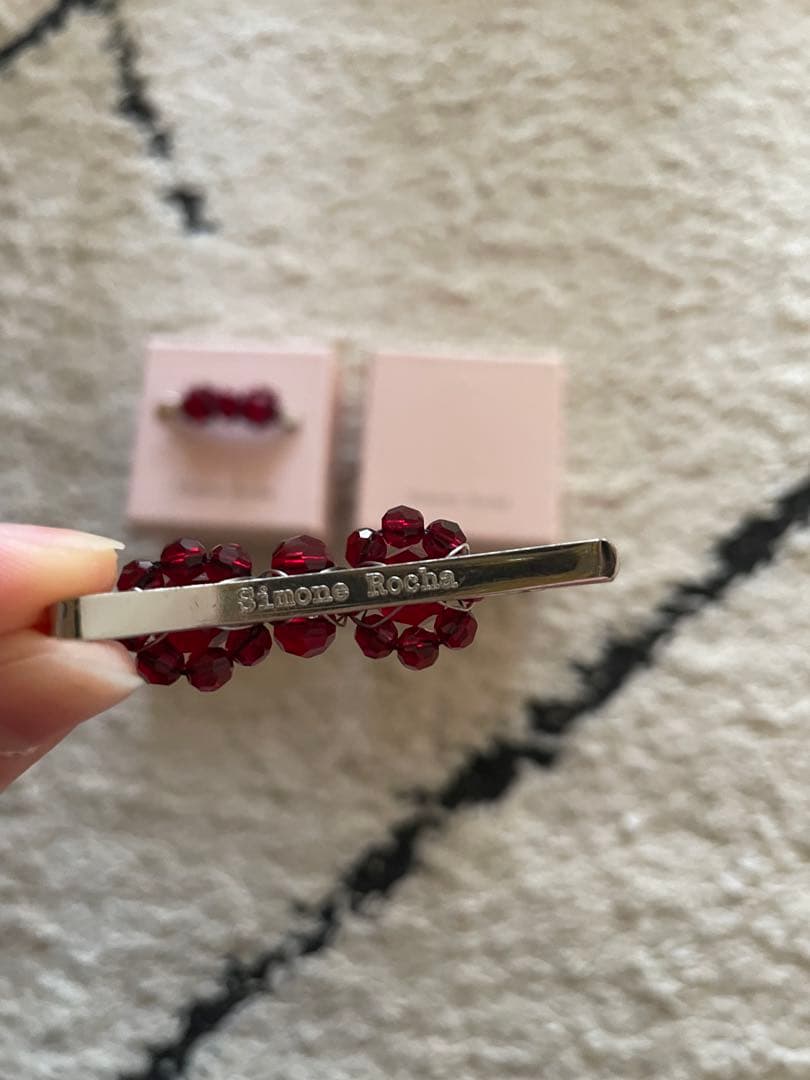 Simone Rocha シモーンロシャクリスタルヘアピン 2本セット　箱付き