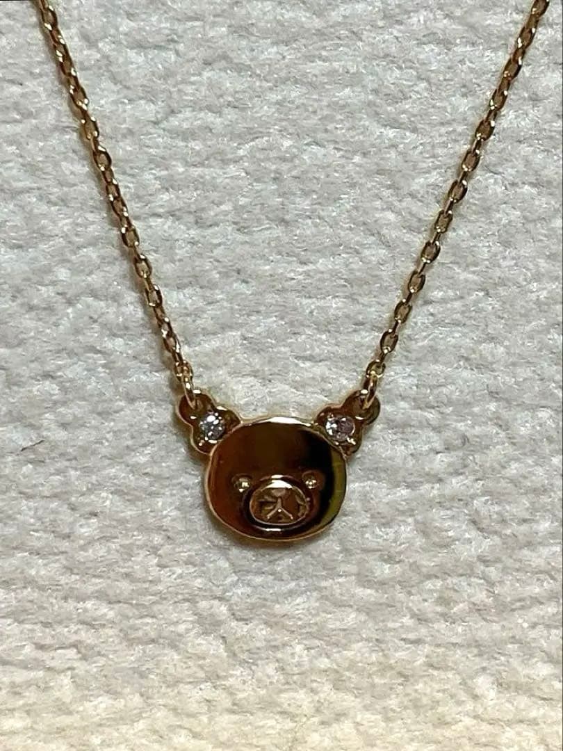 カナル4℃ ネックレス　10金イエローゴールド　ダイヤ　くまモチーフ　K10YG
