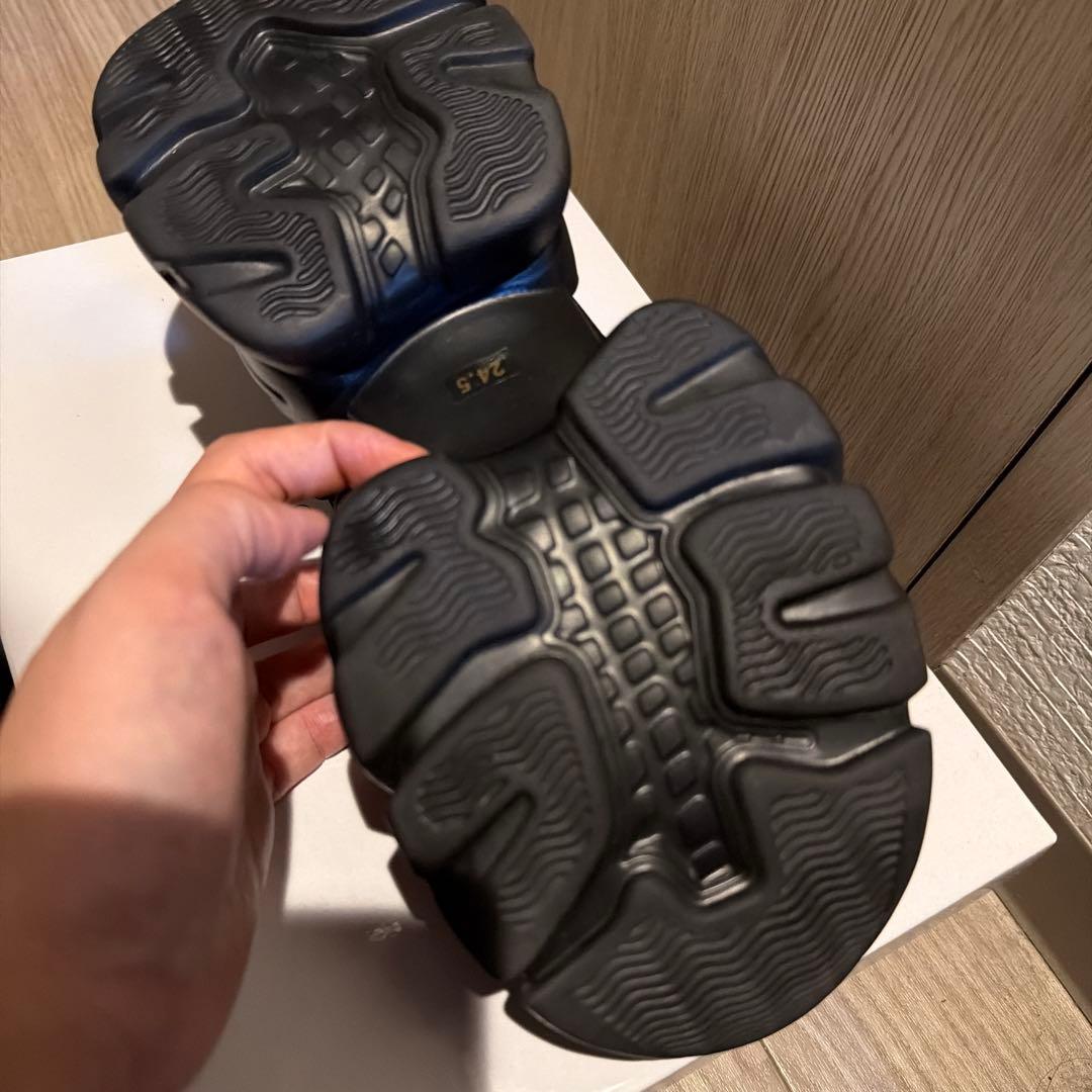 MARY QUANT× PUBLUX ブラック クロスコードスニーカー