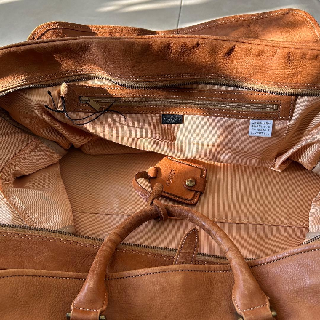 PORTER ボストンバッグ 本革　キャメル