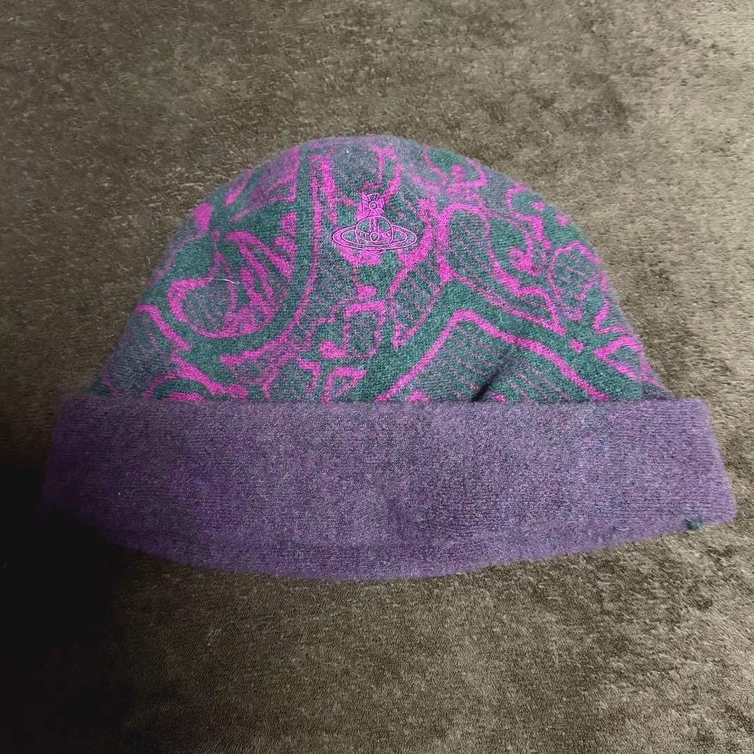 ヴィヴィアンウエストウッド ニットキャップ ムーンバット製