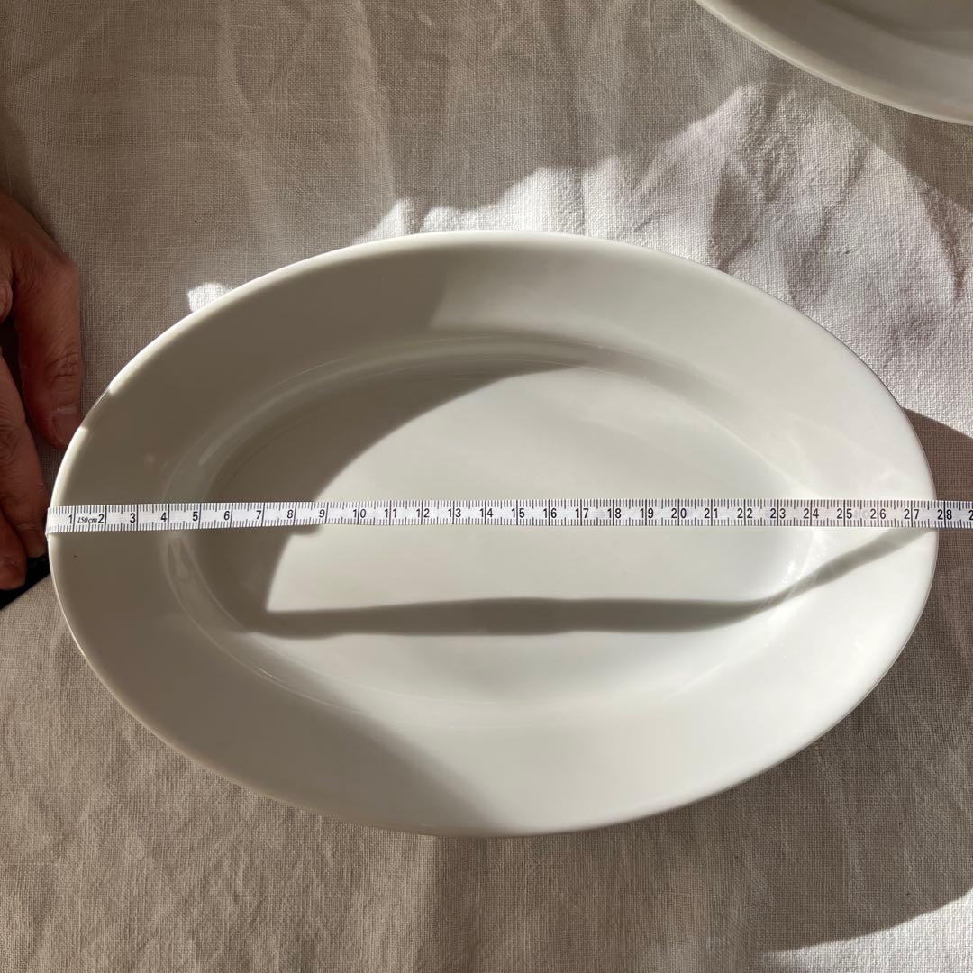 Saturnia オーバルホワイト皿 5枚セット 28cm