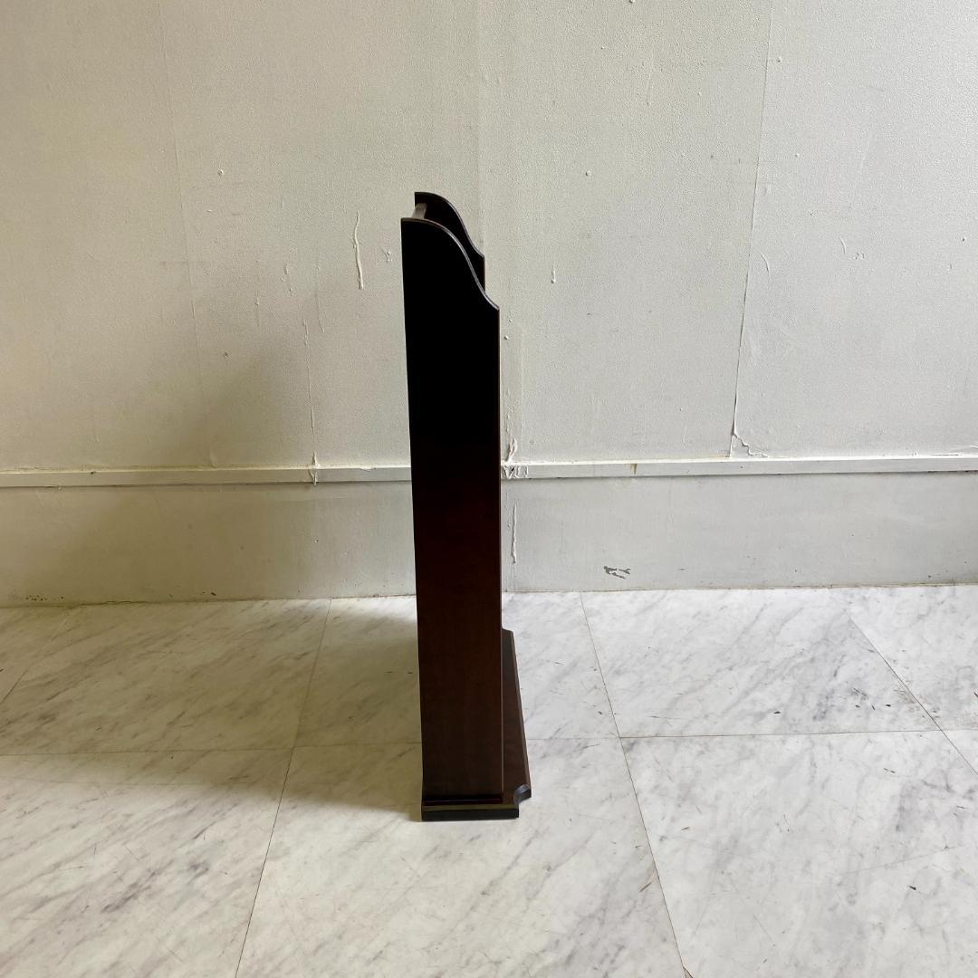 北海道民芸家具 木製ダークブラウンマガジンラック ラック 美品