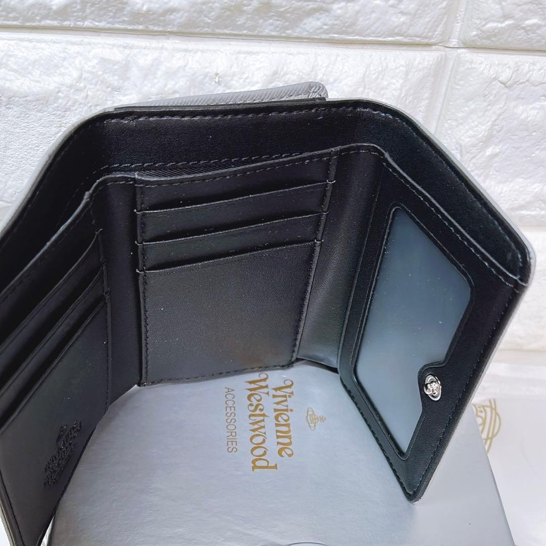 【ショッパー付き】新品 ヴィヴィアン・ウエストウッド　三つ折り財布 グレー