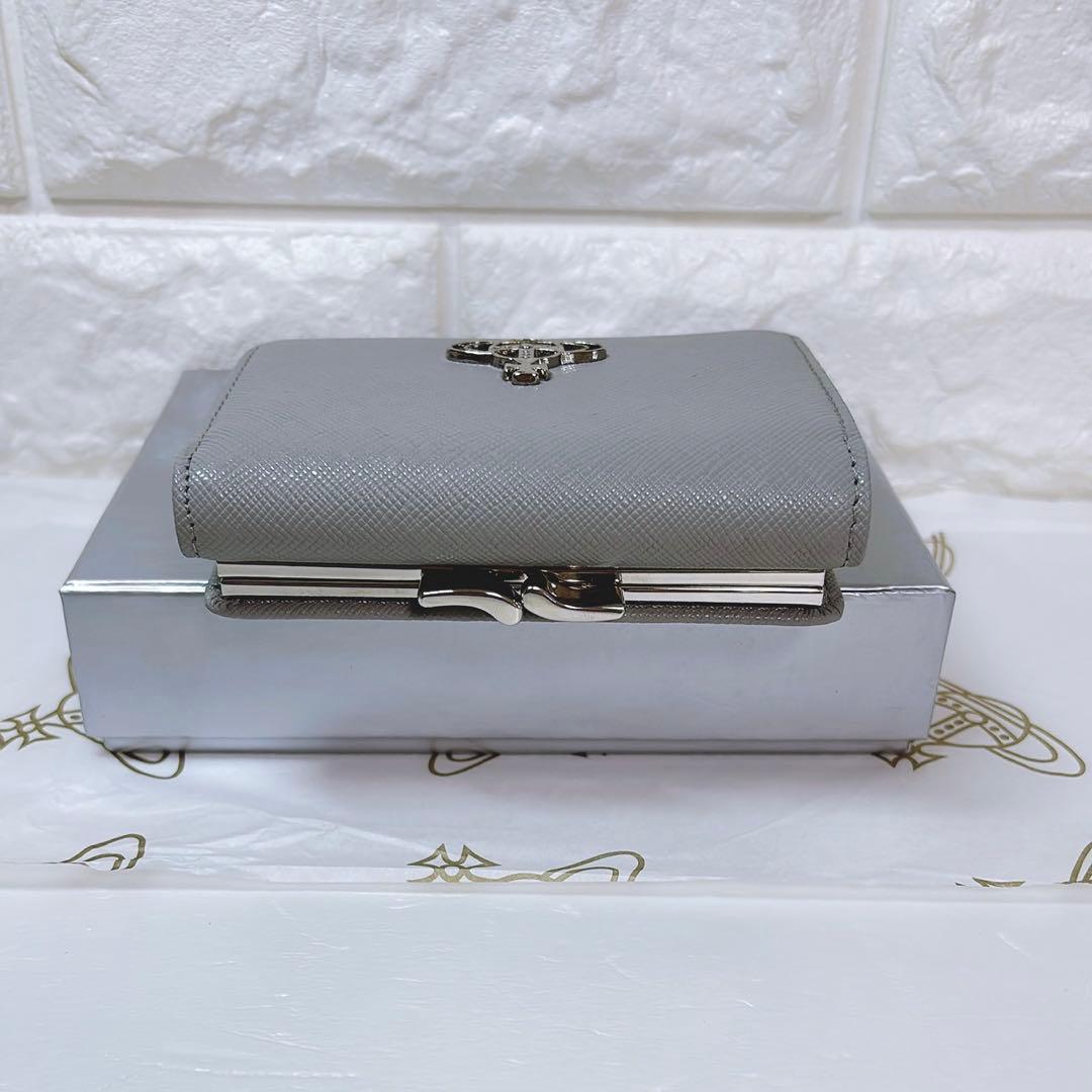 【ショッパー付き】新品 ヴィヴィアン・ウエストウッド　三つ折り財布 グレー