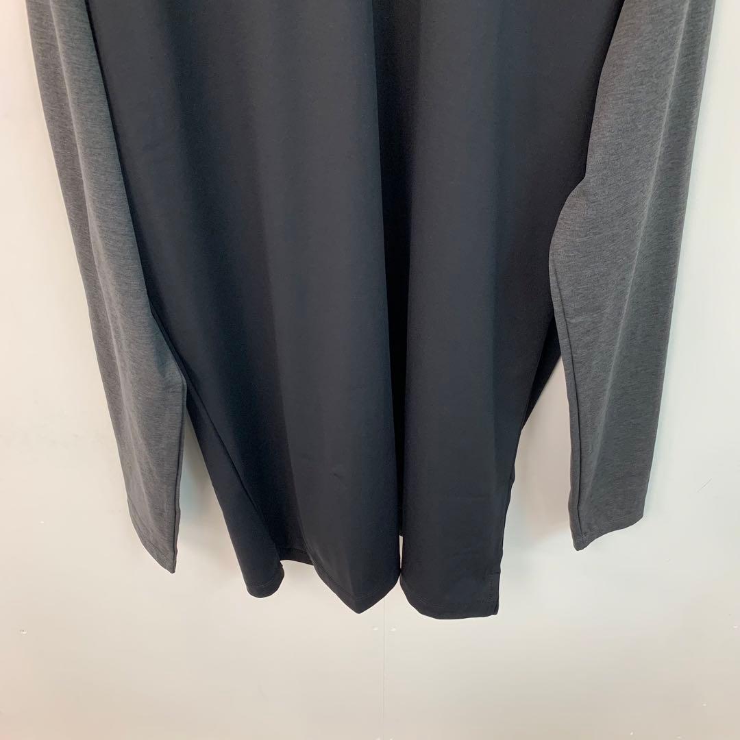 新品 未使用 PXG ツートーン ロングスリーブ モックネック ブラック L