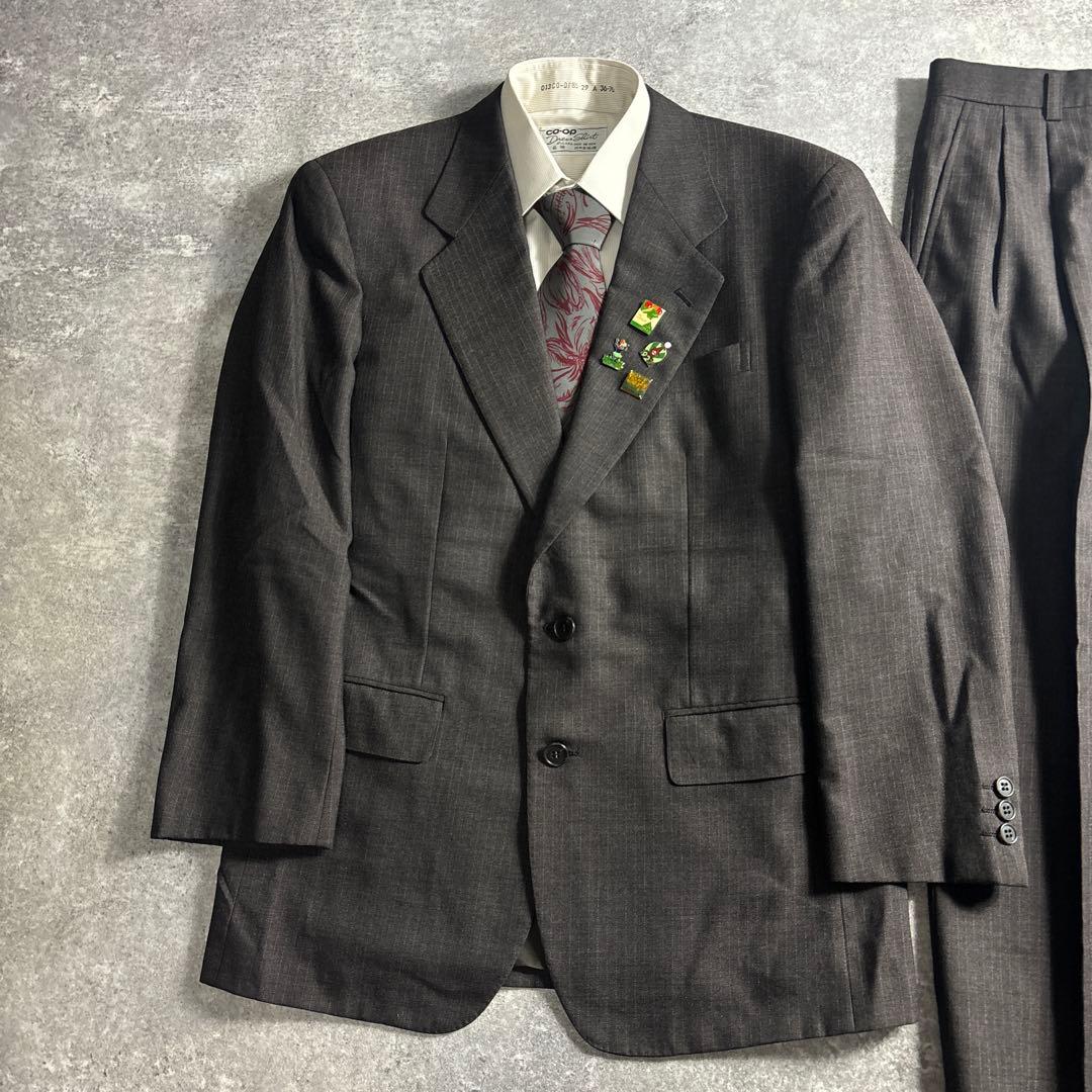 セットアップ ダブルスーツ 成人式 入学式 ピンズ vintage no.130