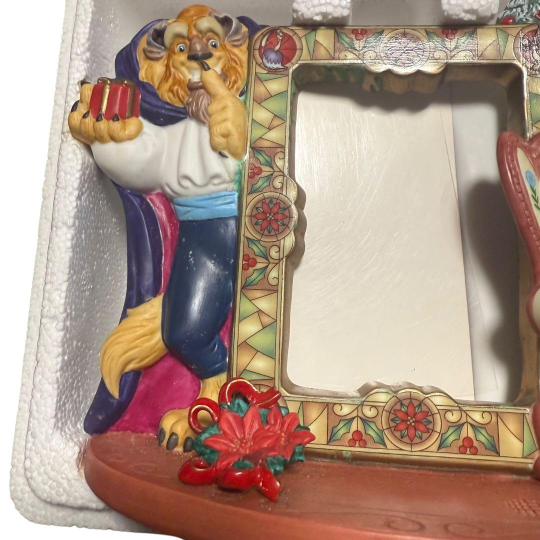 東京ディズニーランド クリスマスファンタジー 2006 美女と野獣 写真立て陶器