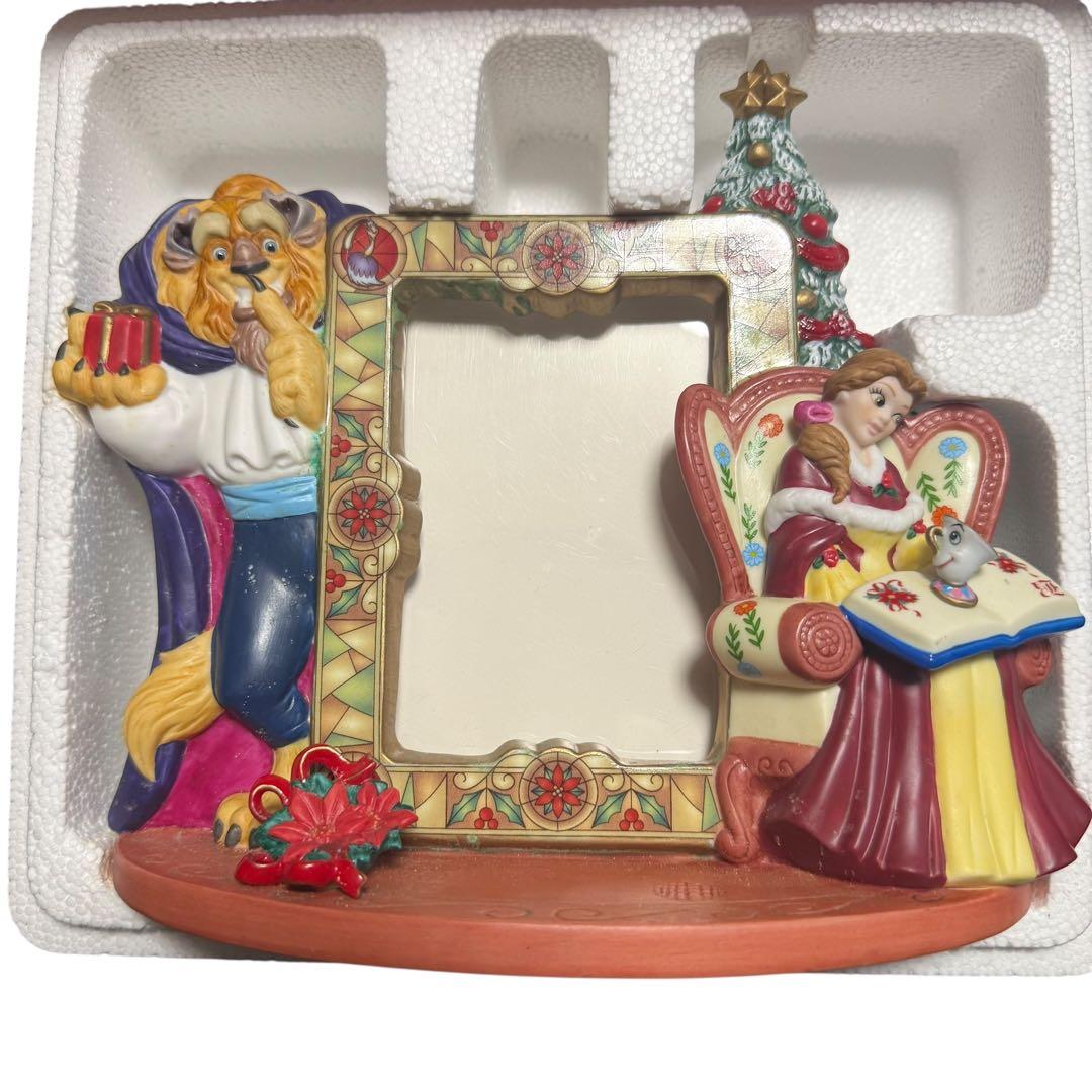 東京ディズニーランド クリスマスファンタジー 2006 美女と野獣 写真立て陶器