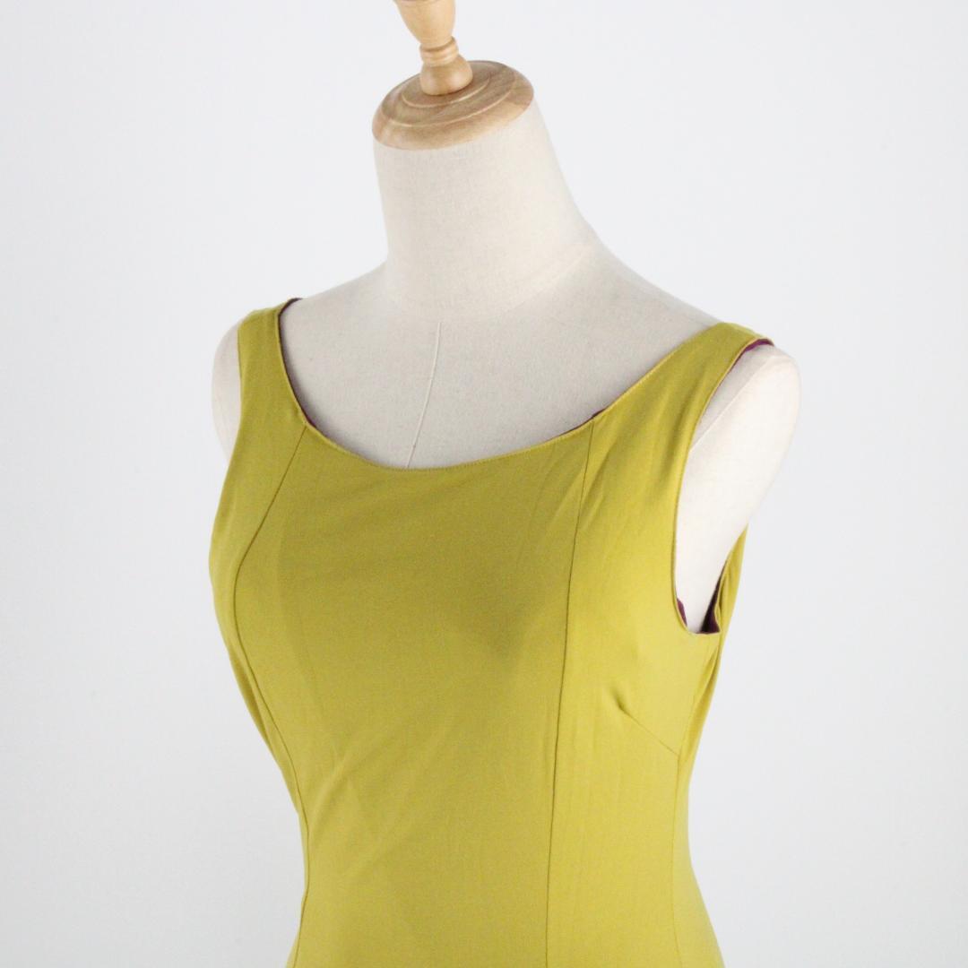 【美品 フラメンコ衣装】山吹色×パープル ドレス 大きく広がる裾 ワンピース