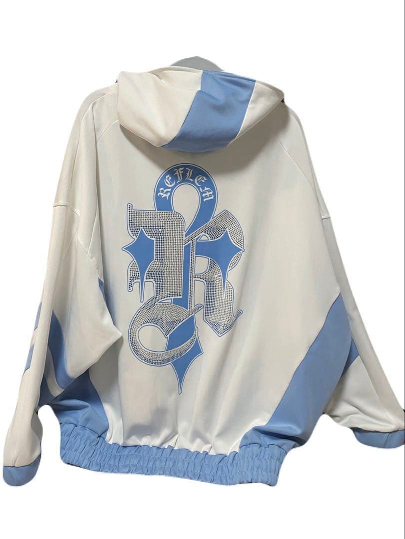 レフレム　zipアップパーカー　ラインストーン　ギャル