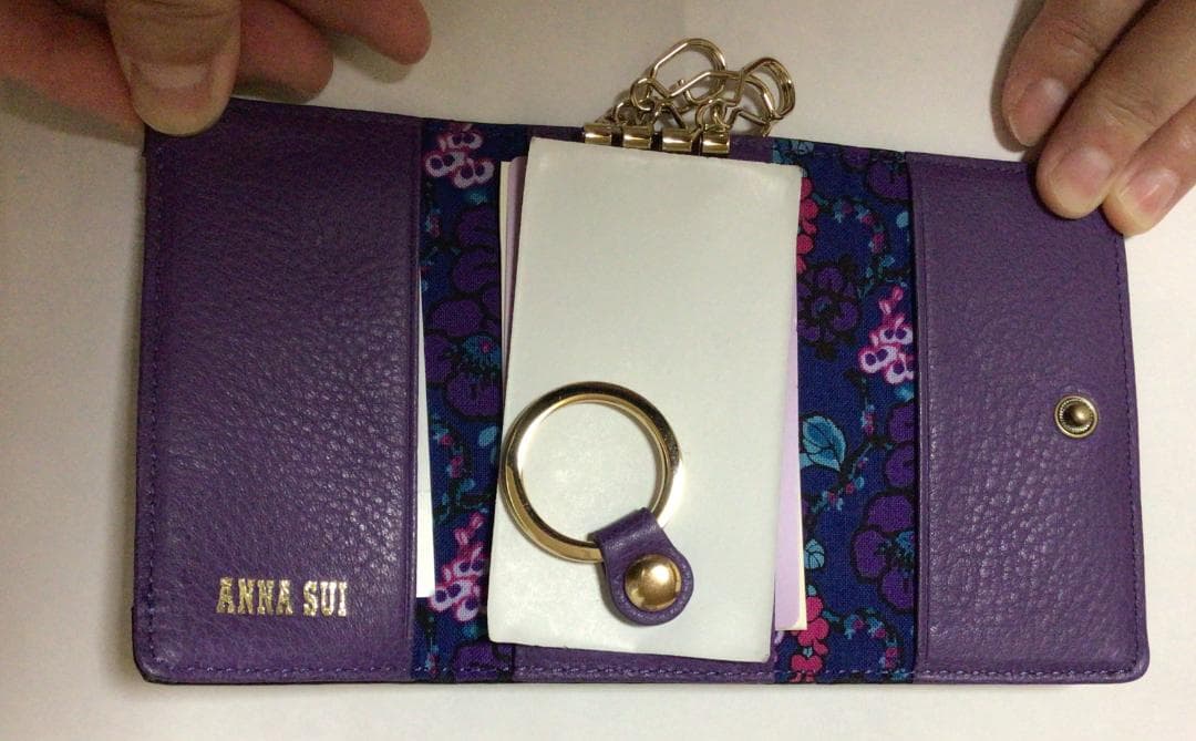 ANNA SUI　キーケース　セルパン　パープル