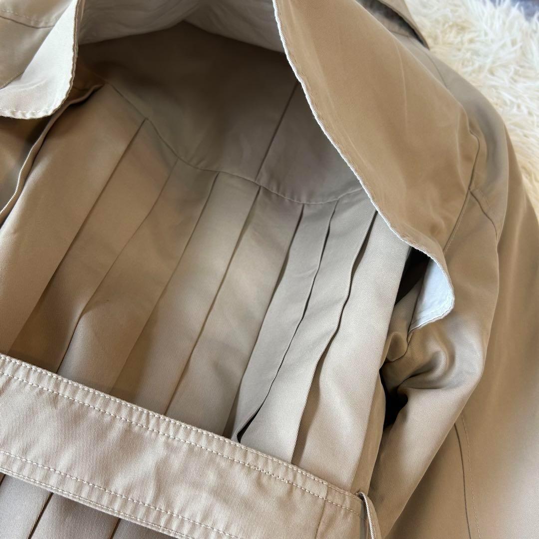 極美品　WEEKEND Maxmara ロゴプリーツステンカラーコート ベルト