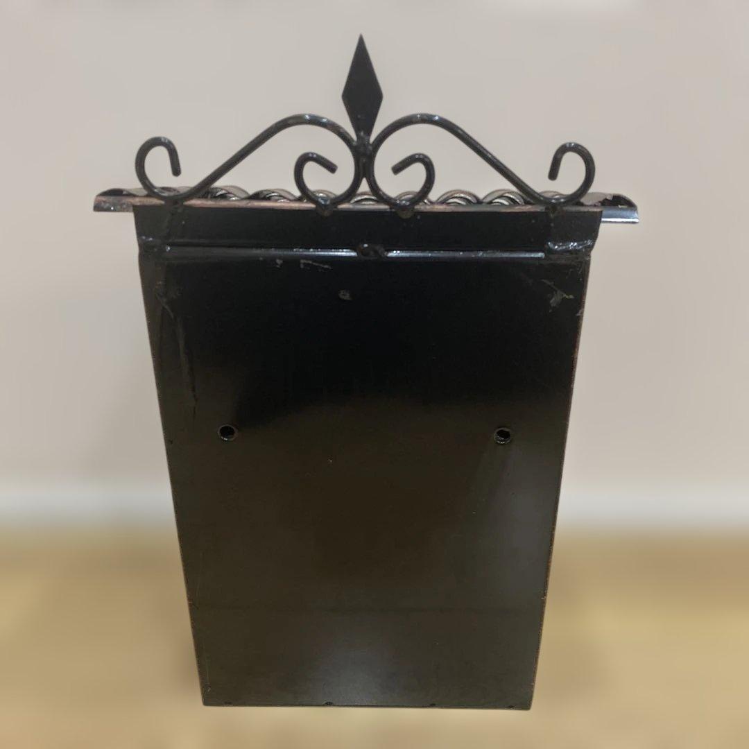 アンティーク風ポスト 【未使用品】鍵付き 郵便受け ブロンズカラー 瓦屋根