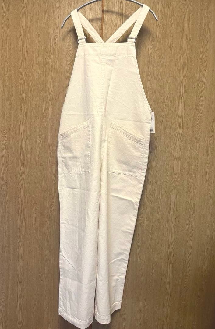 新品　かぐれ　デニムサロペット　アイボリー