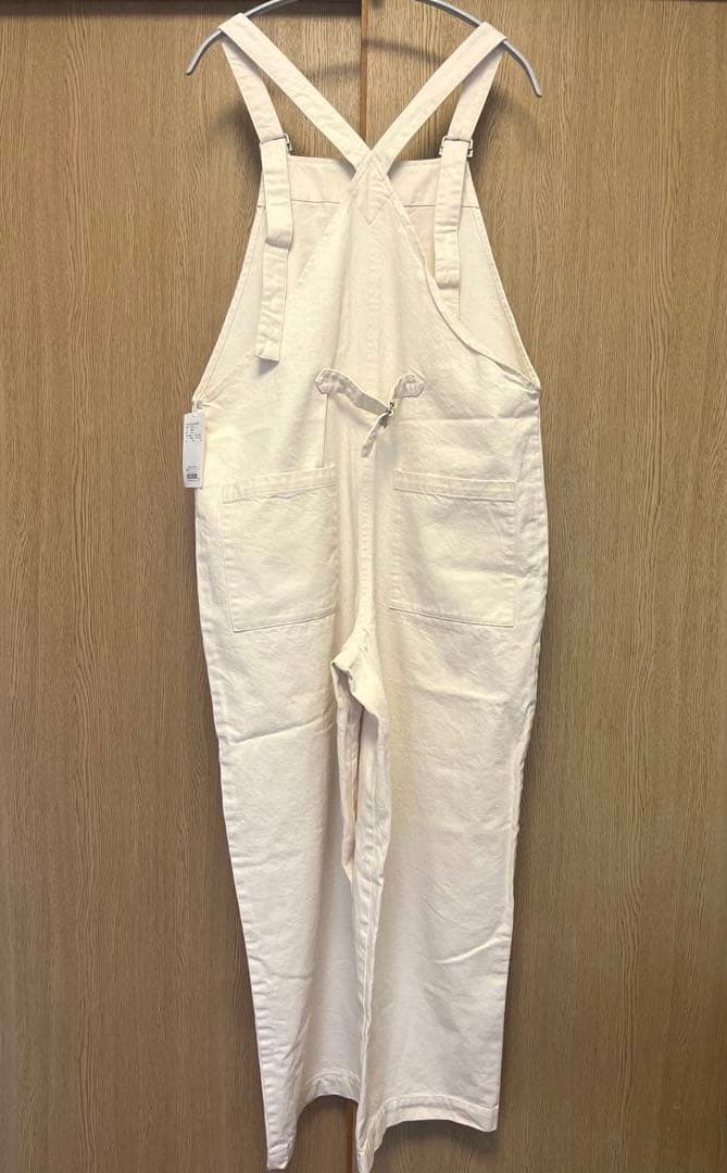 新品　かぐれ　デニムサロペット　アイボリー