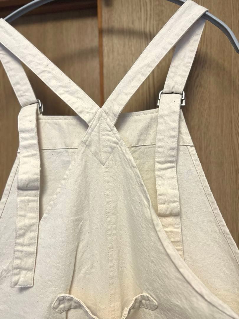 新品　かぐれ　デニムサロペット　アイボリー