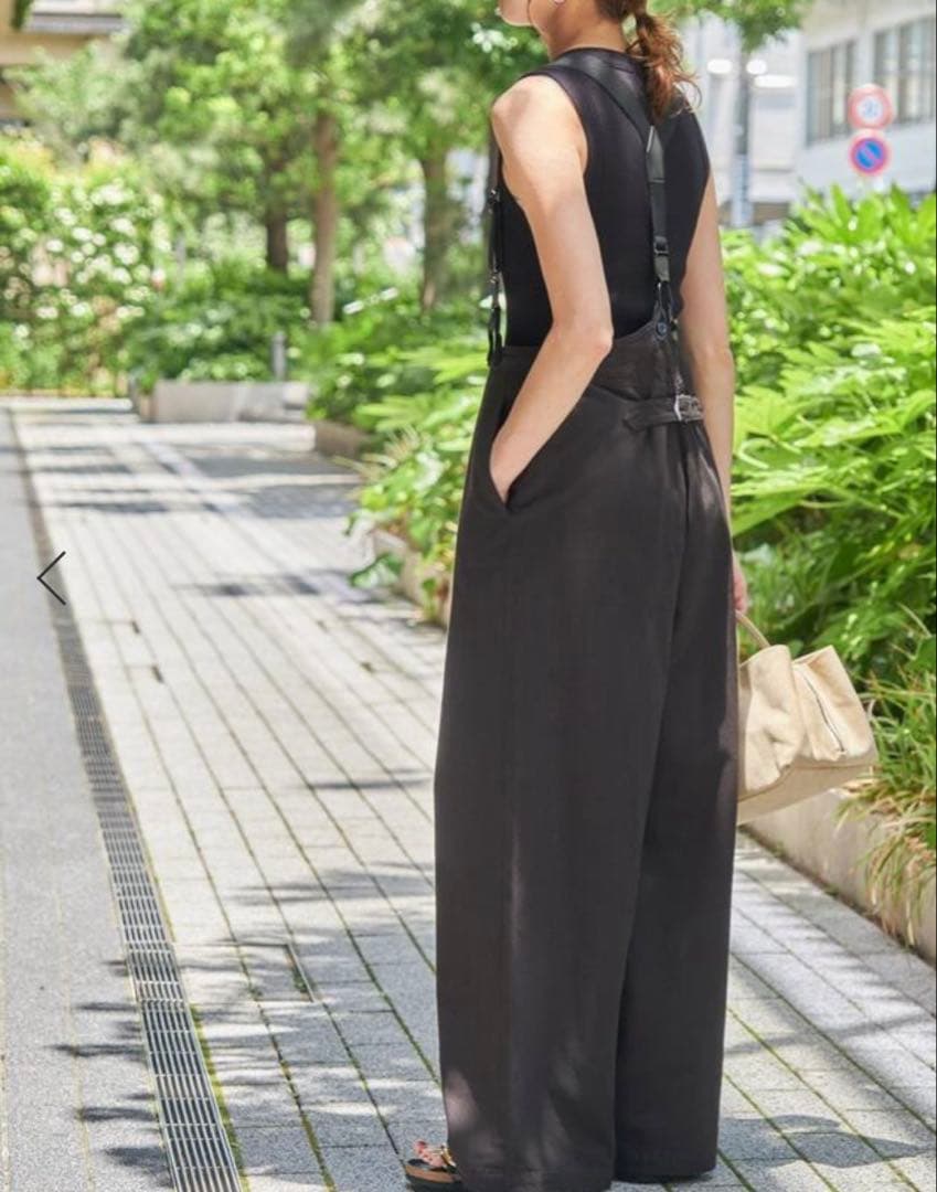 spick&span サスペンダー付ワーカーパンツ