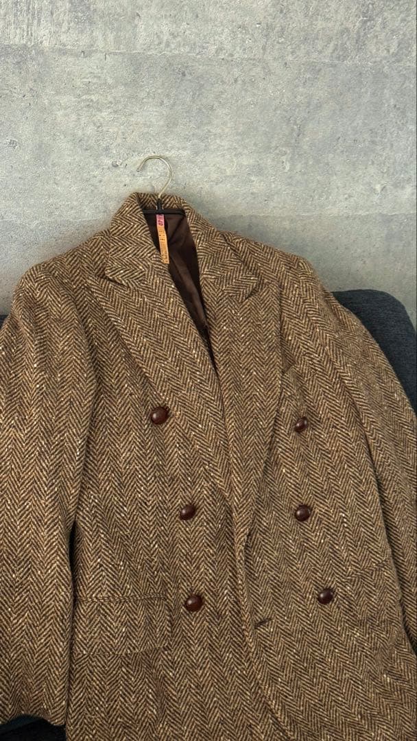 united arrows チェスターコート　ダブルコート　ツイード　Lサイズ