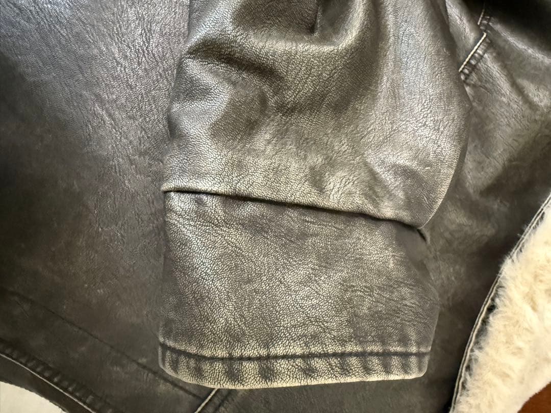 SLY ブラック　ファー襟 レザージャケットVINTAGE F ブルゾン