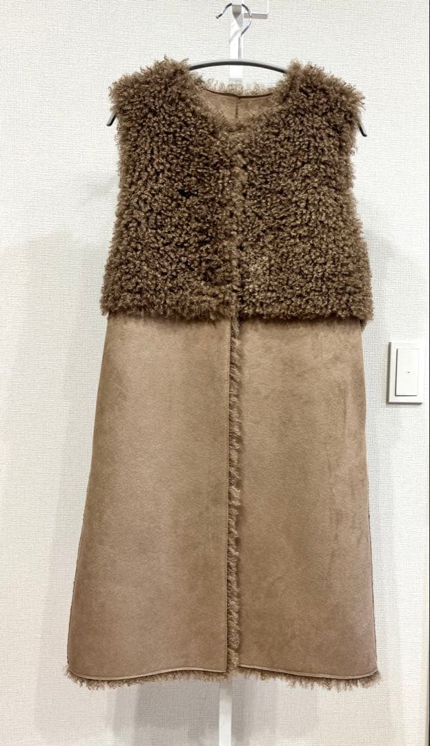 アルアバイル　リバーシブルボアロングジレ　02 M