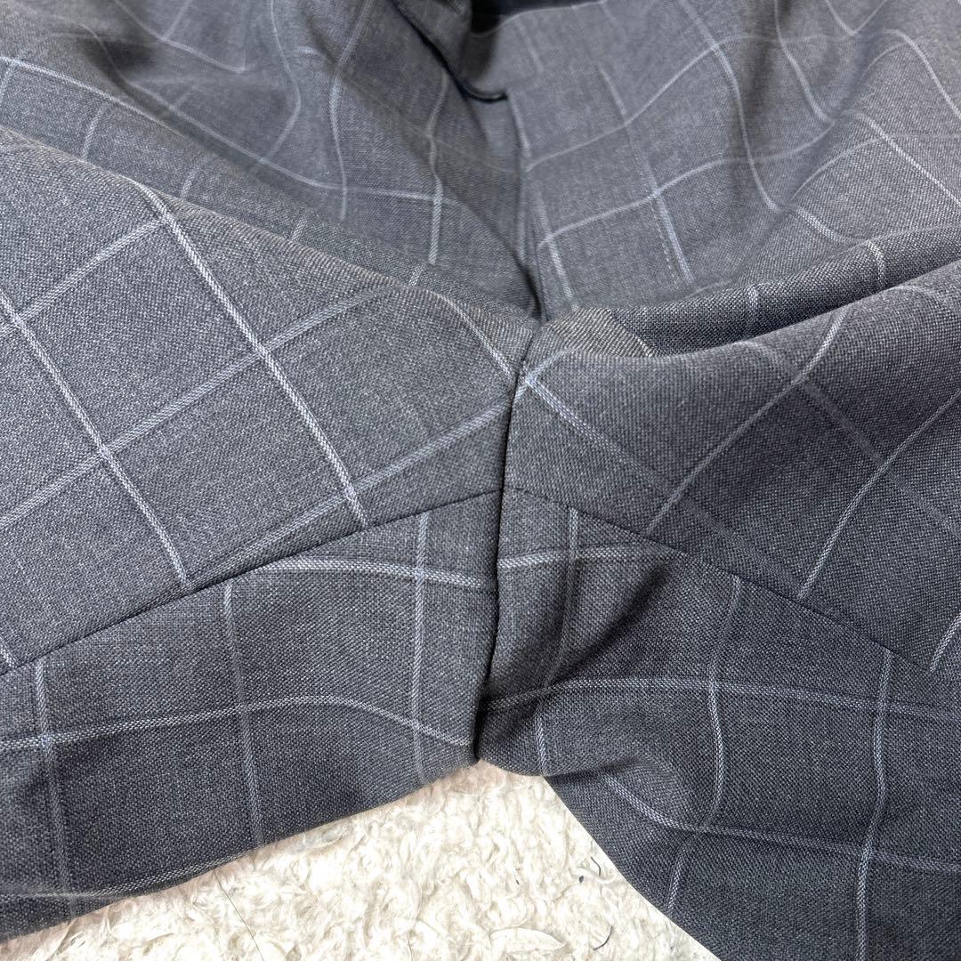 【極美品】renoma HOMME セットアップスーツ グレーチェック XL