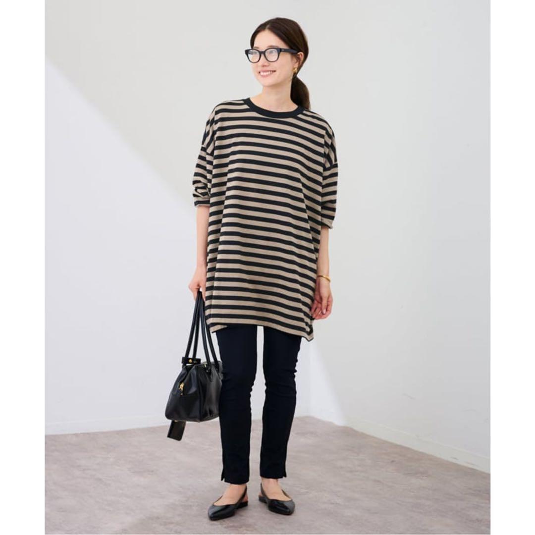 FRAMeWORK onit/オニット別注OVERSIZEボーダーロングスリーブ