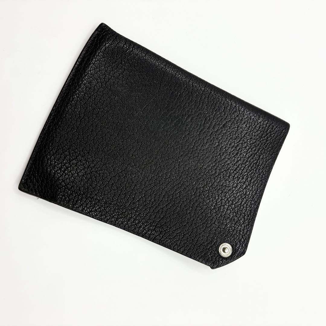 スジ HERMES エルメス　黒 タルマック　ブラック　パスポートケース