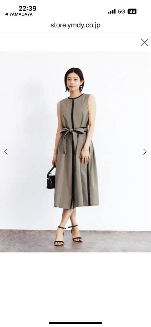 ヤマダヤ現行品‼️/ FENNELフロントジップジレワンピース/定価¥36000