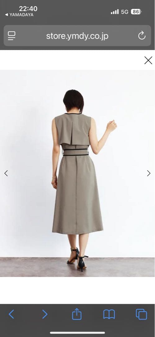 ヤマダヤ現行品‼️/ FENNELフロントジップジレワンピース/定価¥36000