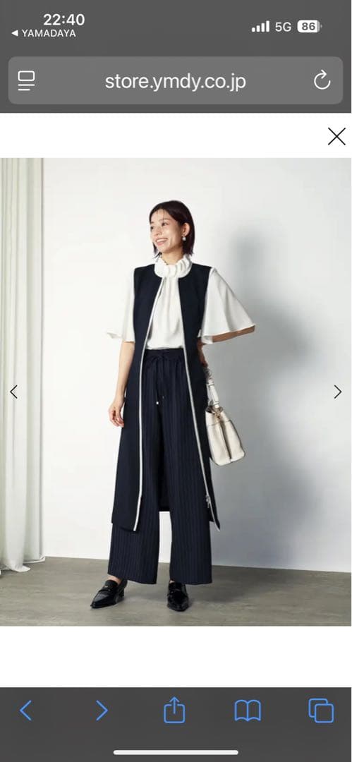 ヤマダヤ現行品‼️/ FENNELフロントジップジレワンピース/定価¥36000