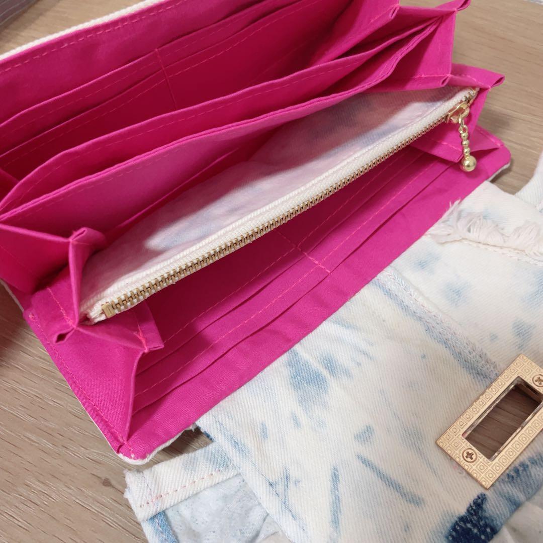 デニム リメイク フリル ウォレット