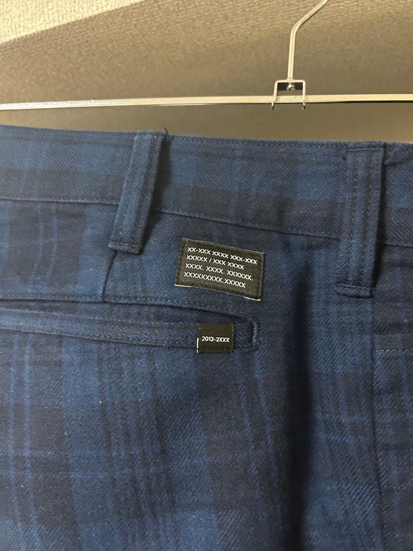GOD SELECTION XXX ネイビー チェックパンツ XL