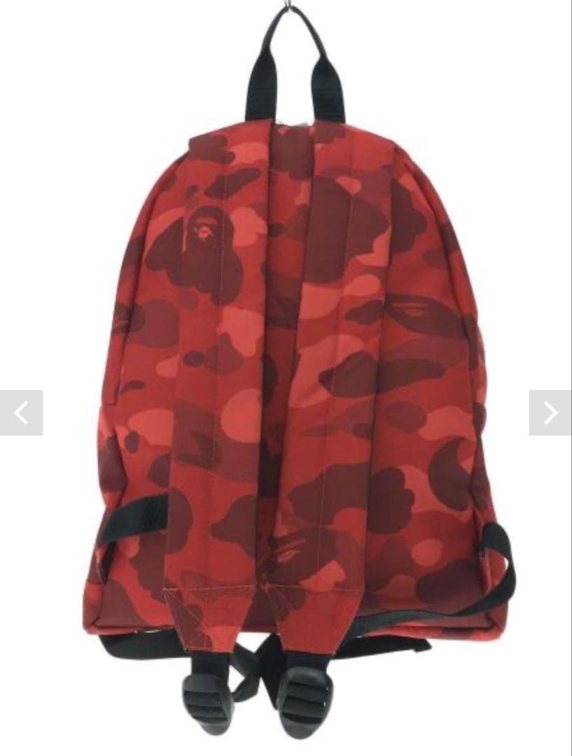 A BATHING APE シャーク柄バックパック　 レッド　Mサイズ
