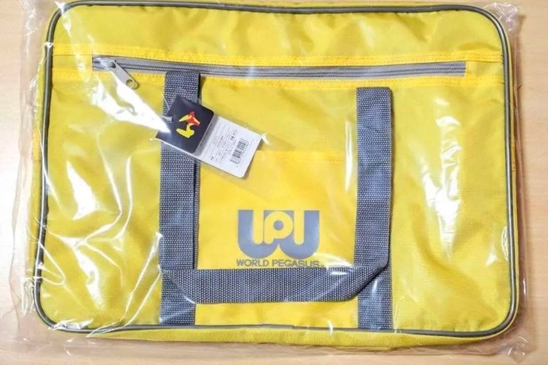 ワールドペガサス　ワッペ　スクバ　トートバッグ 黄色　旧ワッペ