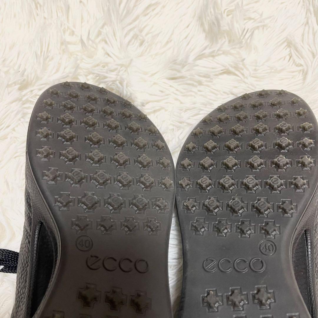 極美品 ECCO BIOM HYBRID シボ レザー ゴルフシューズ 25.5