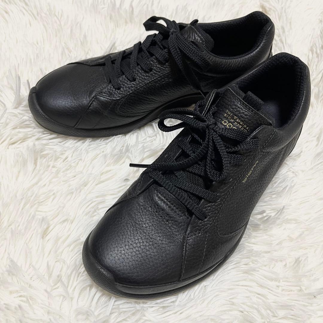 極美品 ECCO BIOM HYBRID シボ レザー ゴルフシューズ 25.5